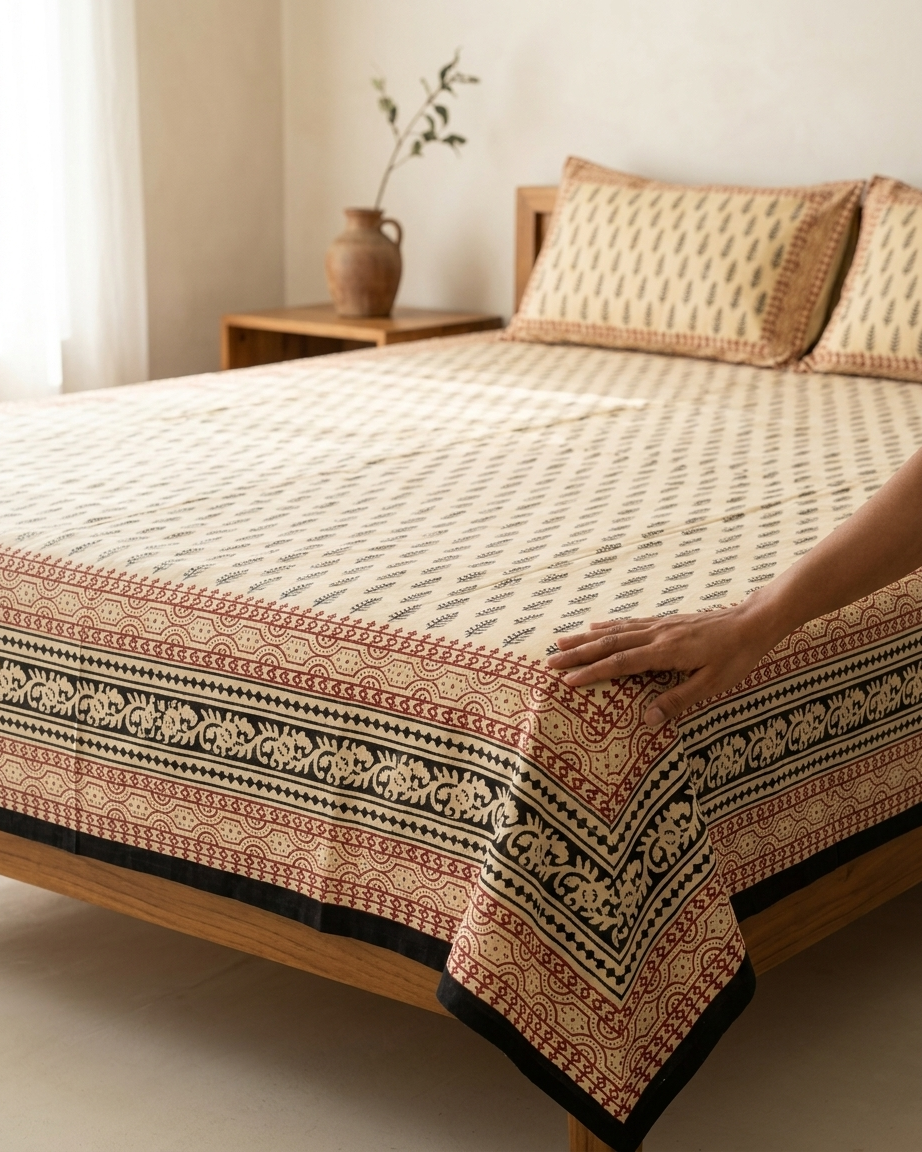 Heritage Bagru Bedsheets - Natural Dye Edition