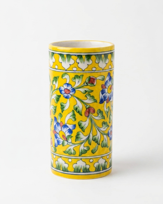 The Midday Sun - Hand-painted Blue Pottery Vase