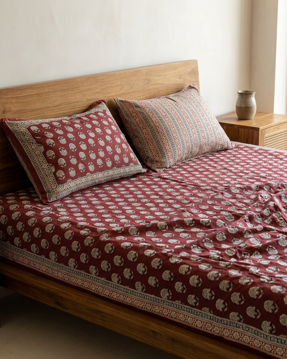 Heritage Bagru Bedsheets - Natural Dye Edition