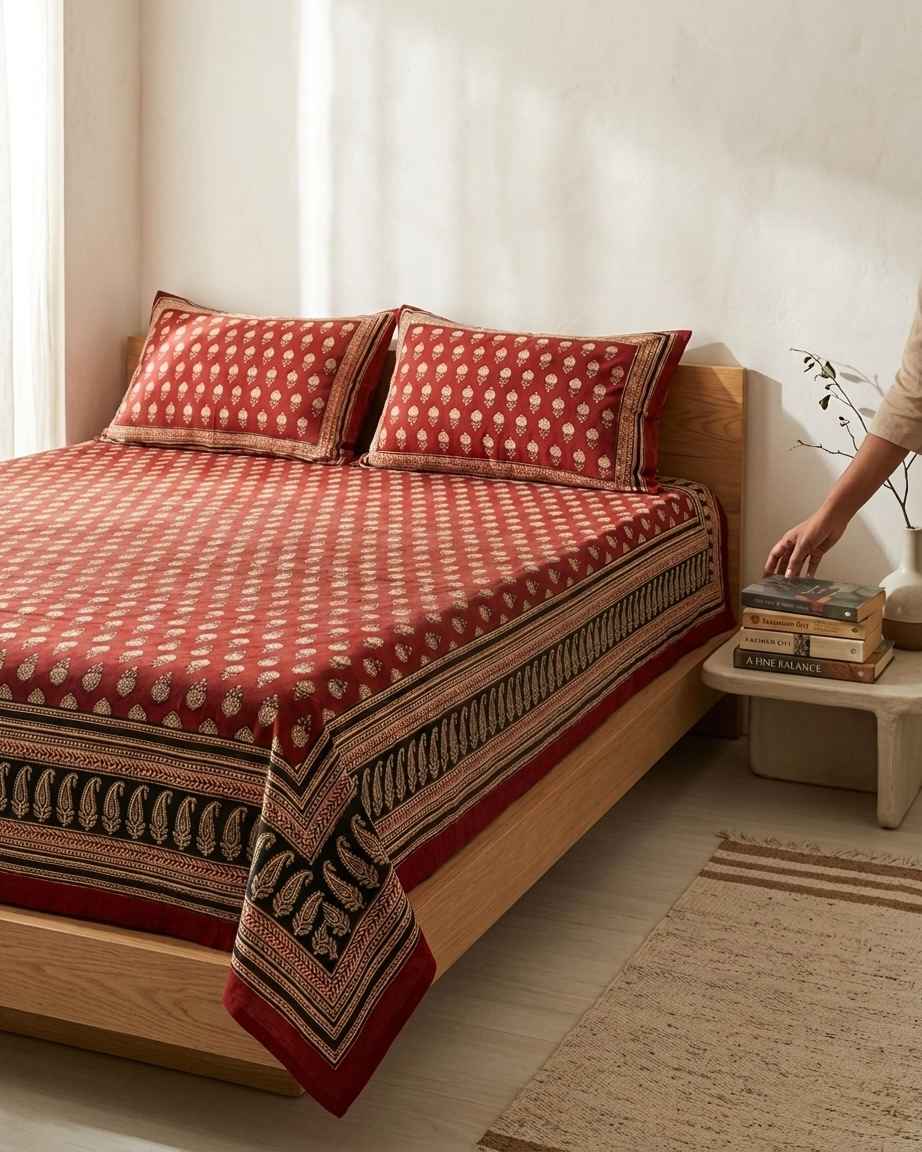 Heritage Bagru Bedsheets - Natural Dye Edition